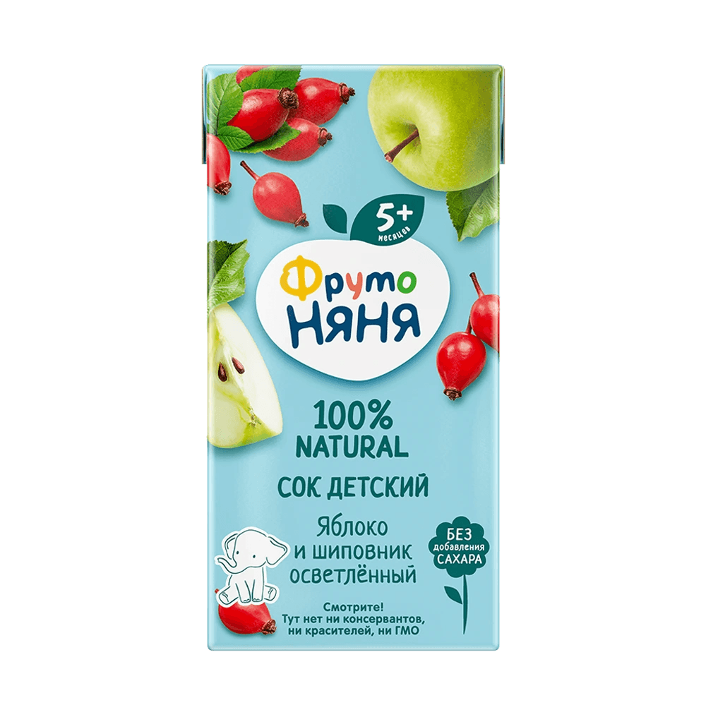 Ֆրուտո նյանյա հյութ խնձոր մասուր գունաբացված 5 ամս․ 200մլ №1