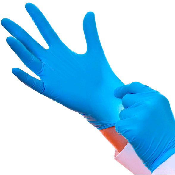 Ձեռնոցներ նիտրիլ տալկով S №100