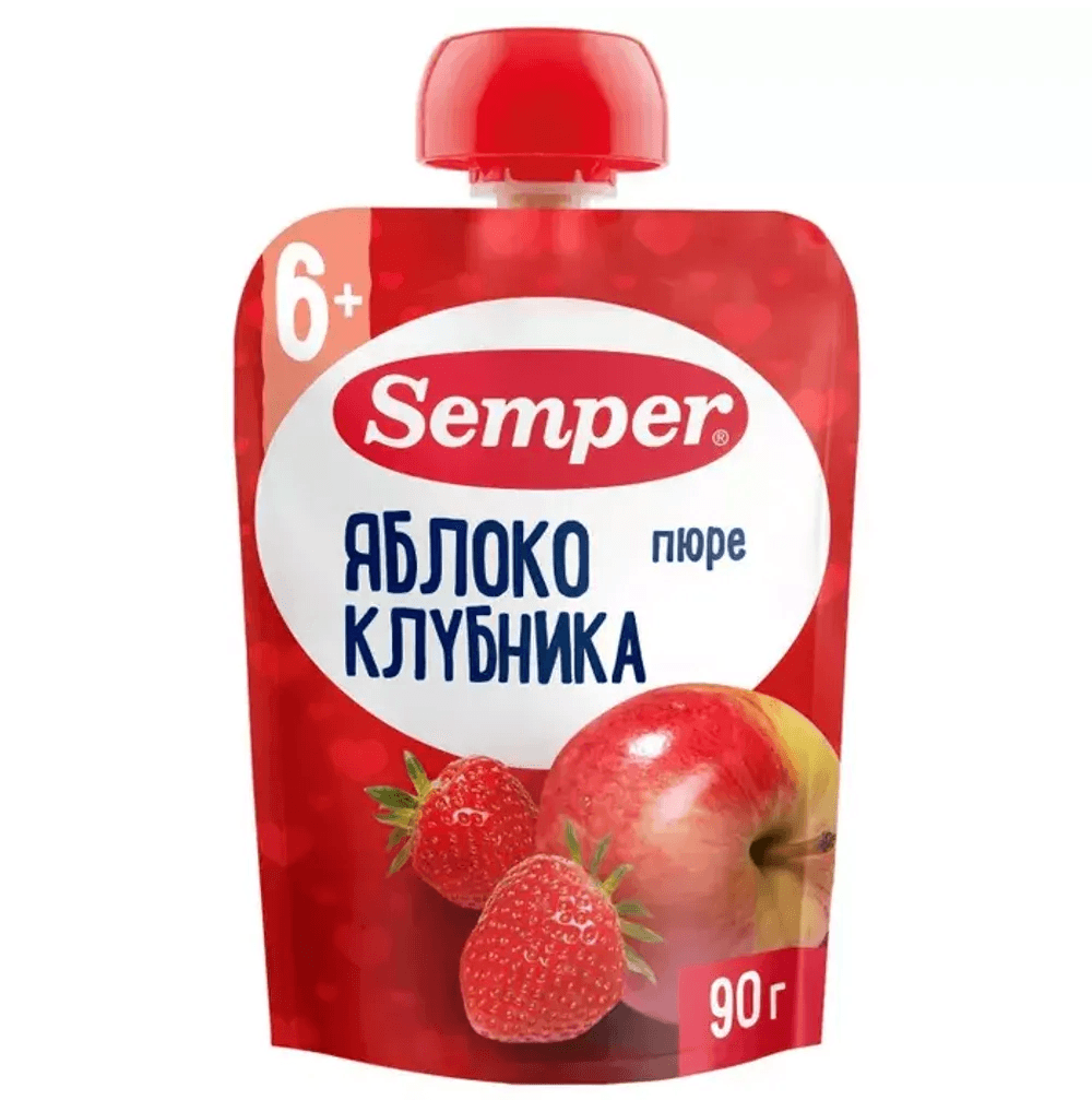Սեմպեր խյուս խնձոր ելակ 6ամս 90գ №1