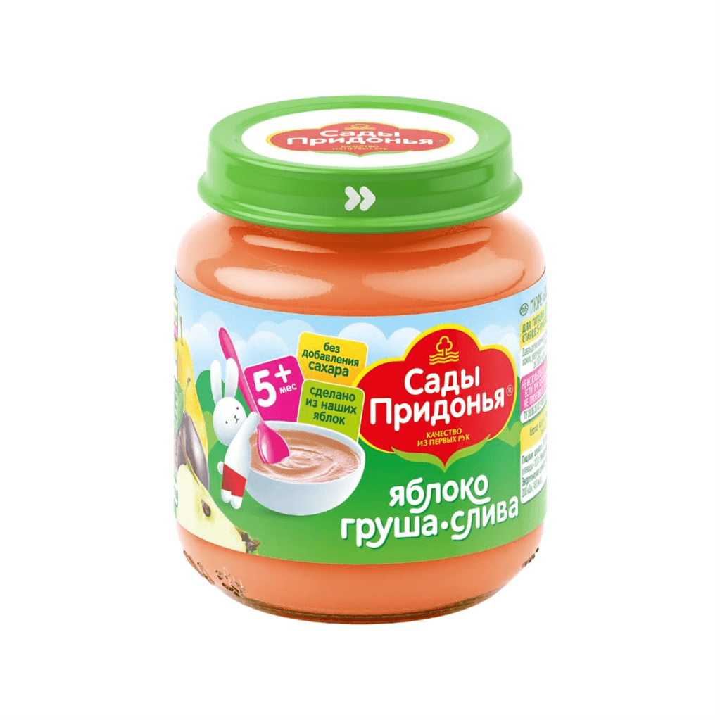 Մանկ./սնունդ. "Սադի Պրիդոնյա" խյուս խնձոր, տանձ և հաբալաս 5 ամսեկանից 120գ №1