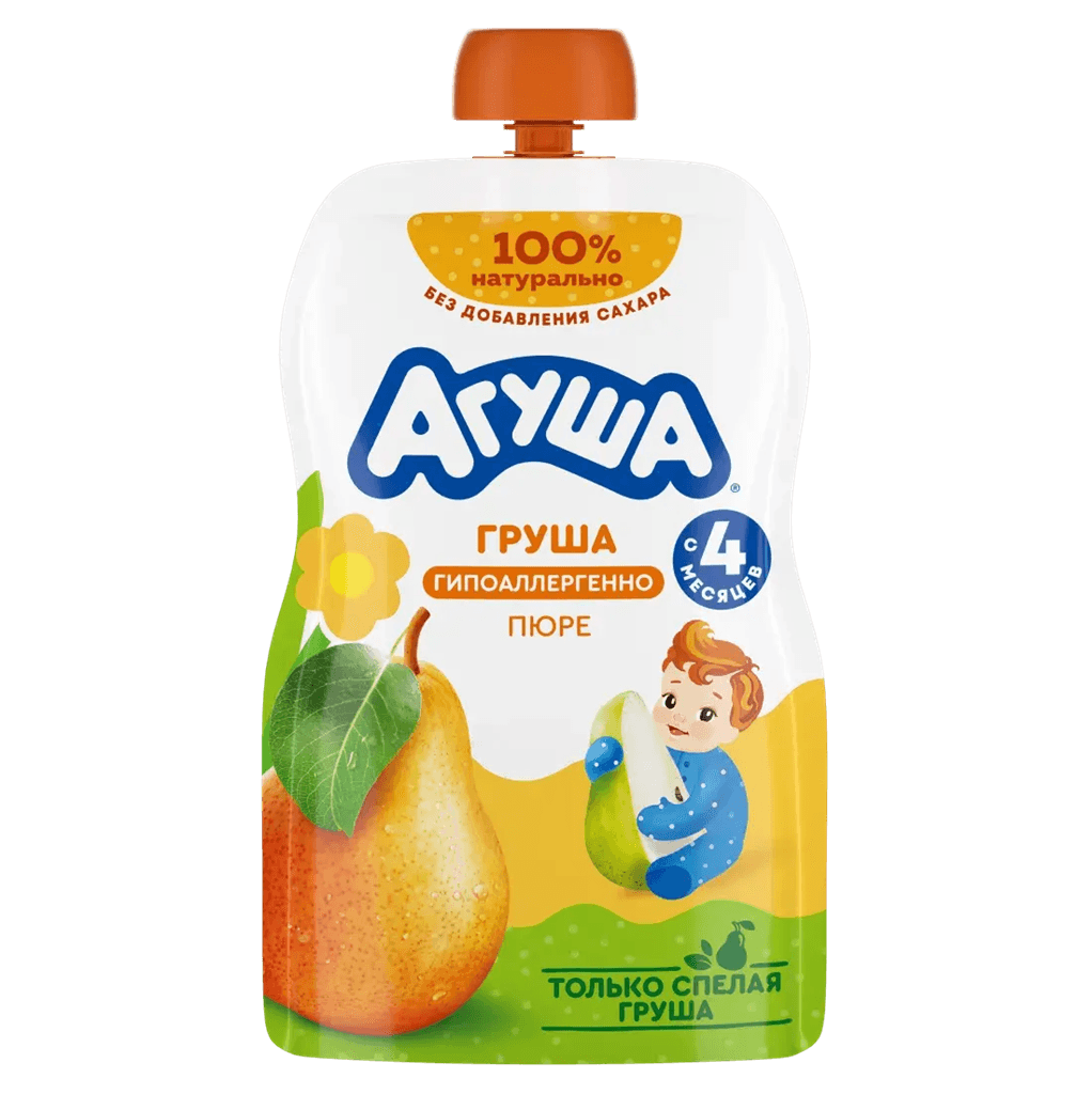Ագուշա խյուս տանձ 4ամսականից 90գրամ պաուչ №1
