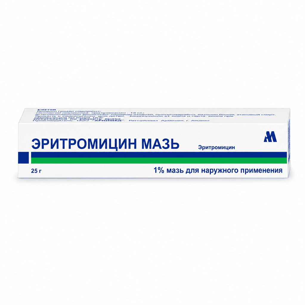 Էրիթրոմիցինի քսուք 1% 25գ պարկուճ №1
